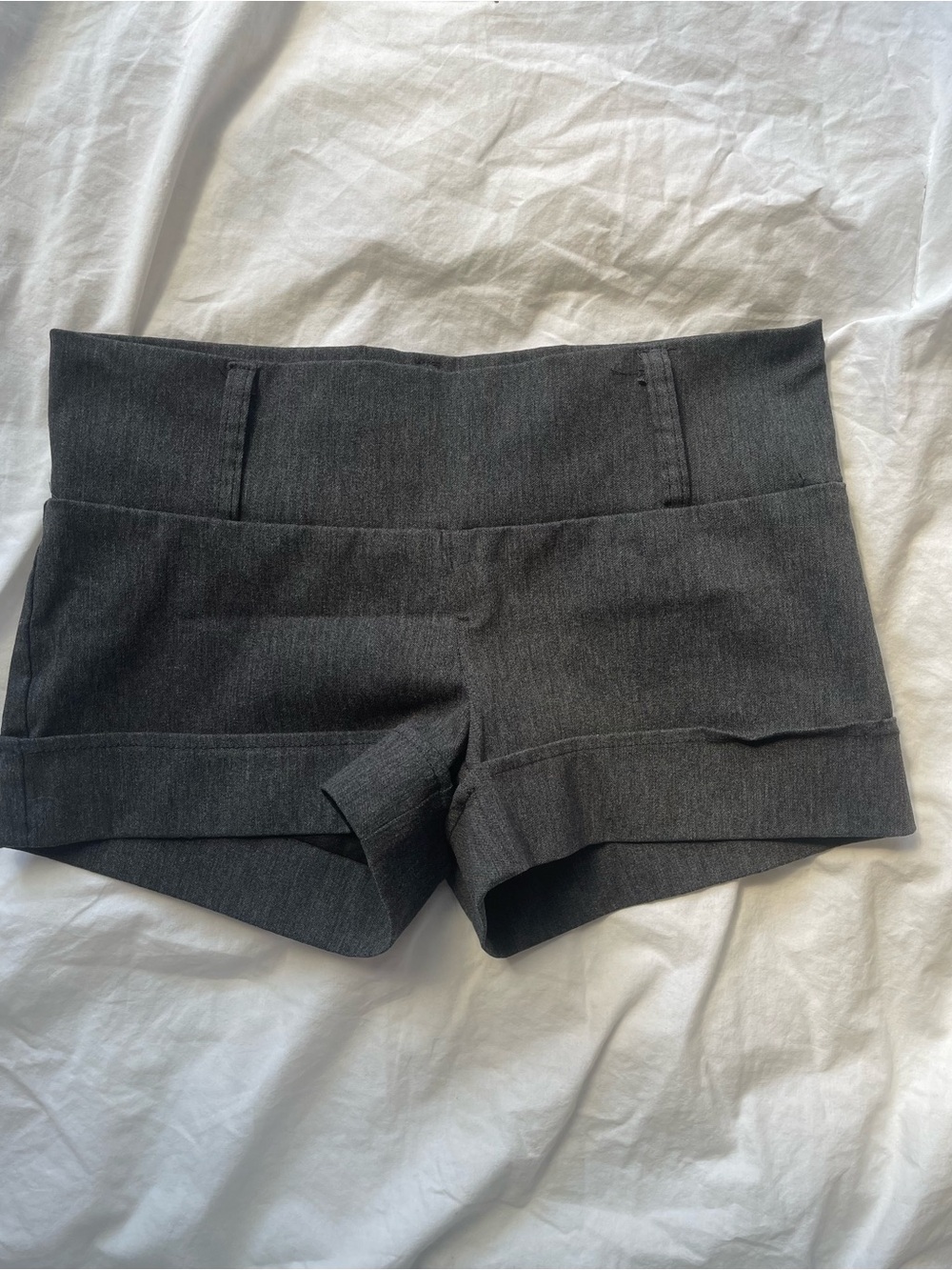 Women's Tailored Dark Gray Dress Shorts